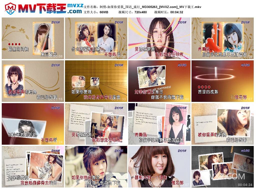 阿悄-如果你爱我_国语_流行_MD305263